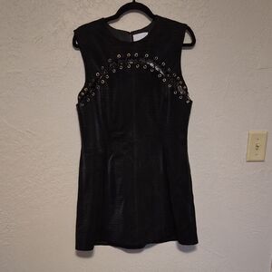 Faux Leather Dress